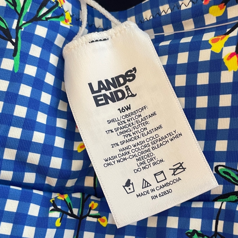 Lands' End Blue Floral Bikini Set - Picture 4 of 6